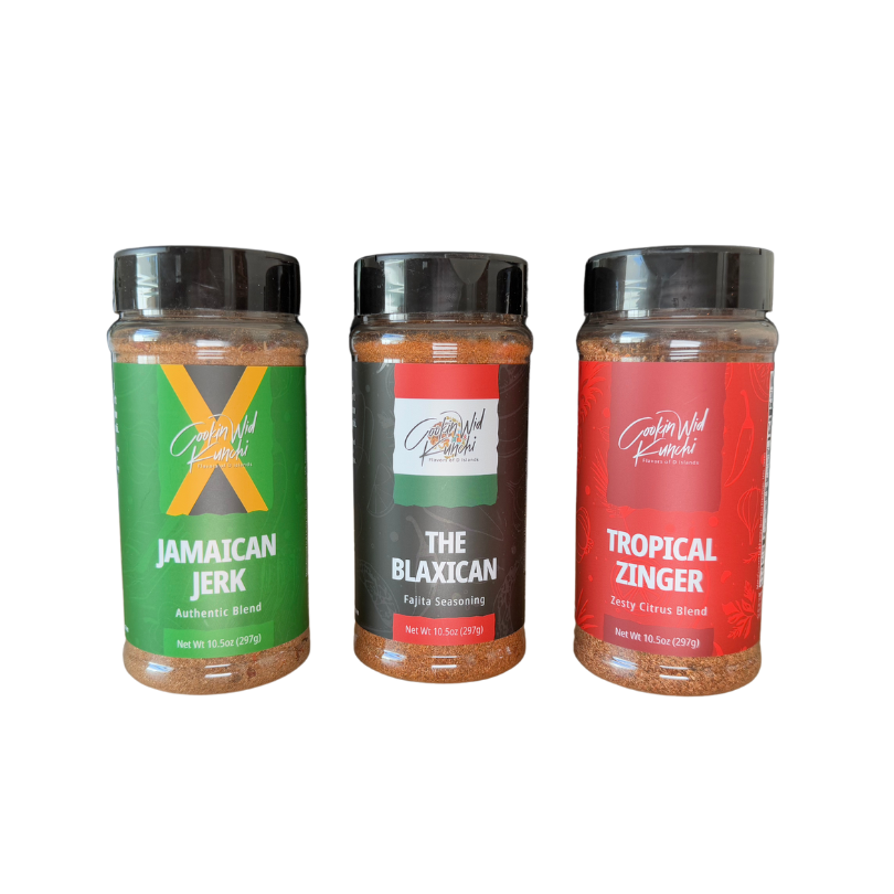 Bundle Deal! Tropical Zinger, Jamaican Jerk, & The Blaxican by Cookin Wid Kunchi!