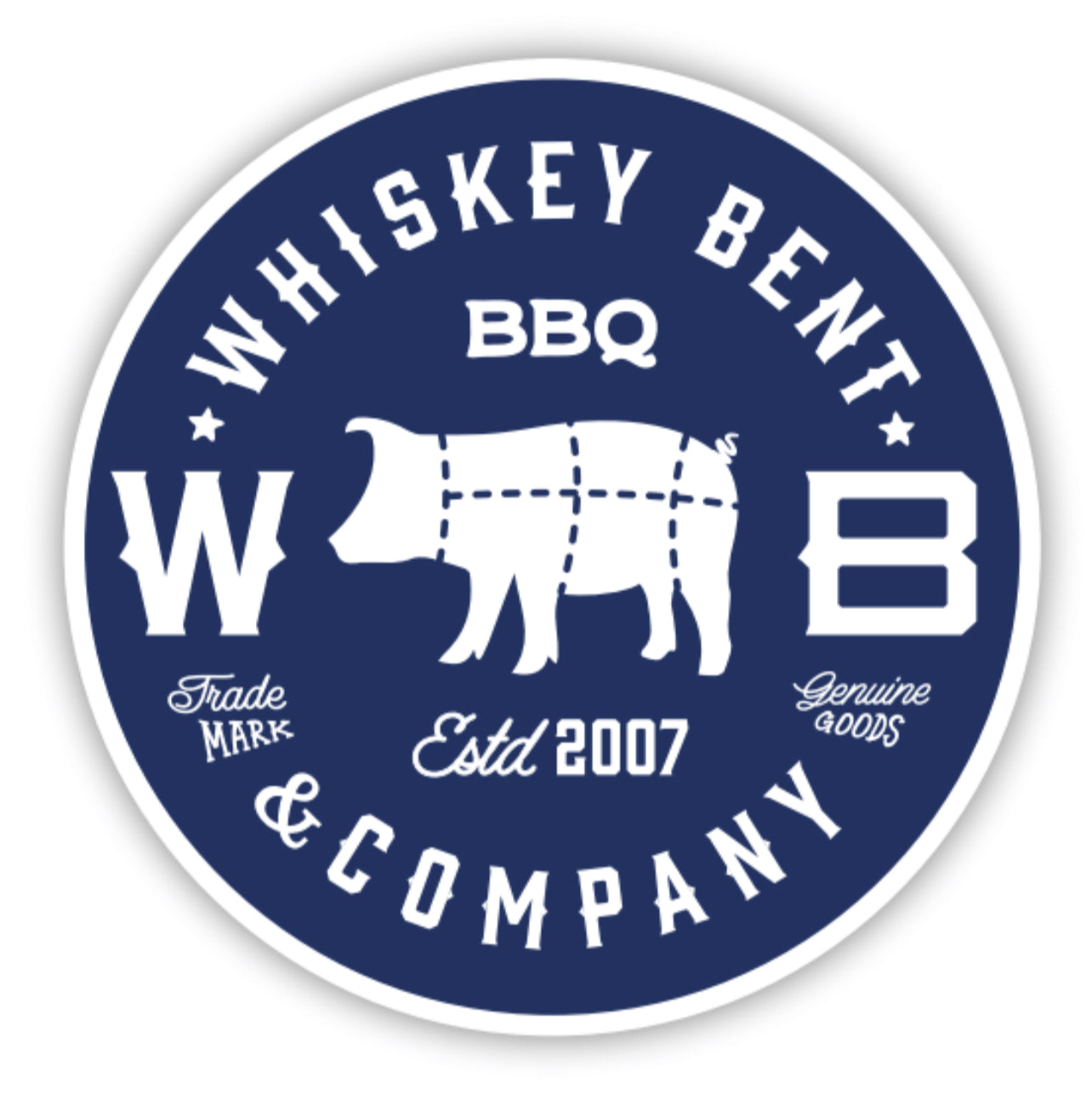 Whiskey Bent Pig Sticker